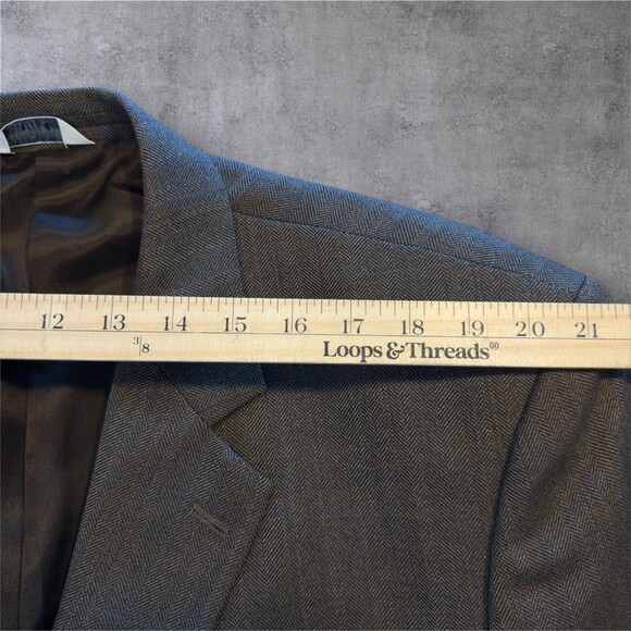 JOSEPH & FEISS Mens Blazer 50R WOOL Brown Sport Coat Two Button Jacket Suits - Picture 8 of 16
